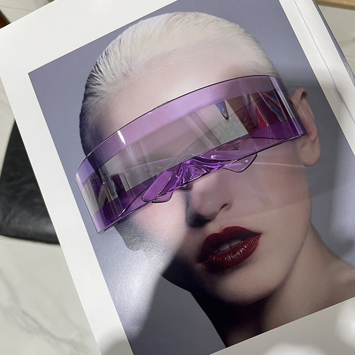 Damer futuristisk visir-lignende solbrille Skanto