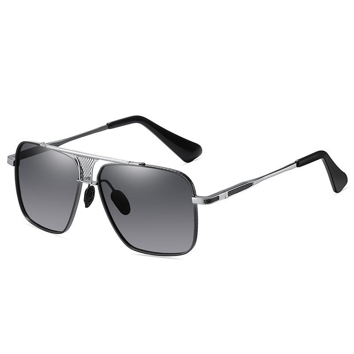 Dame Kvadratisk Solbrille med stilfull metallramme og høykvalitets UV-beskyttelse Skanto