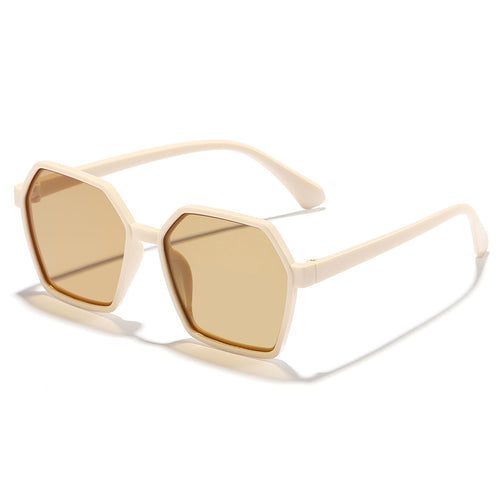 Dame elegant solbrille i moderne hexagon-design Skanto