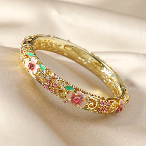 Skanto | 14k diamant aksentert blomster armbånd
