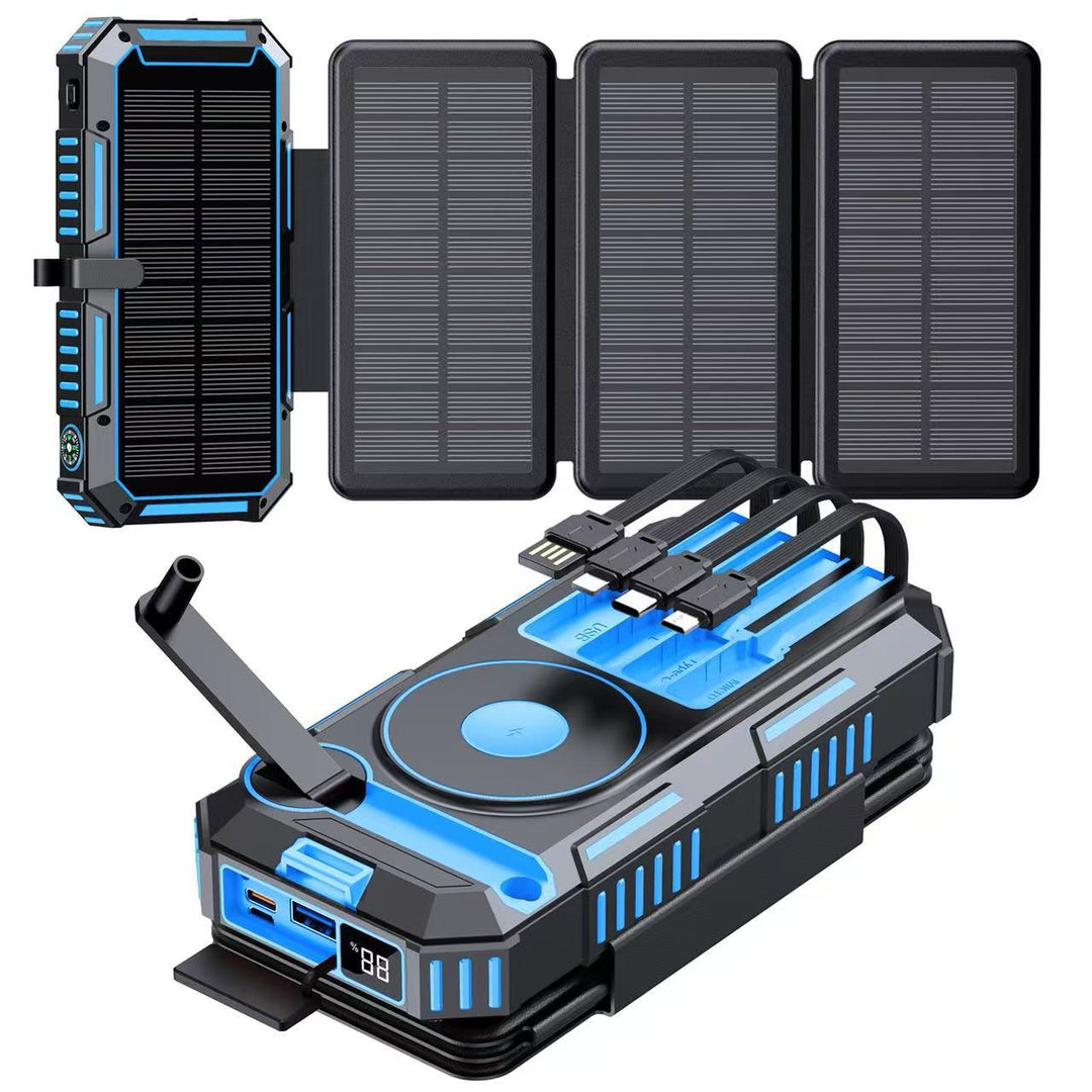 Solar Powerbank med trådløs ladefunksjon fra Skanto