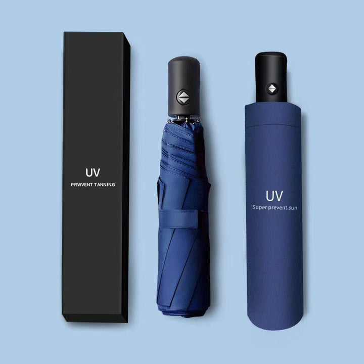 Dame UV-beskyttelse paraply med kompakt sammenleggbart mekanisme Skanto