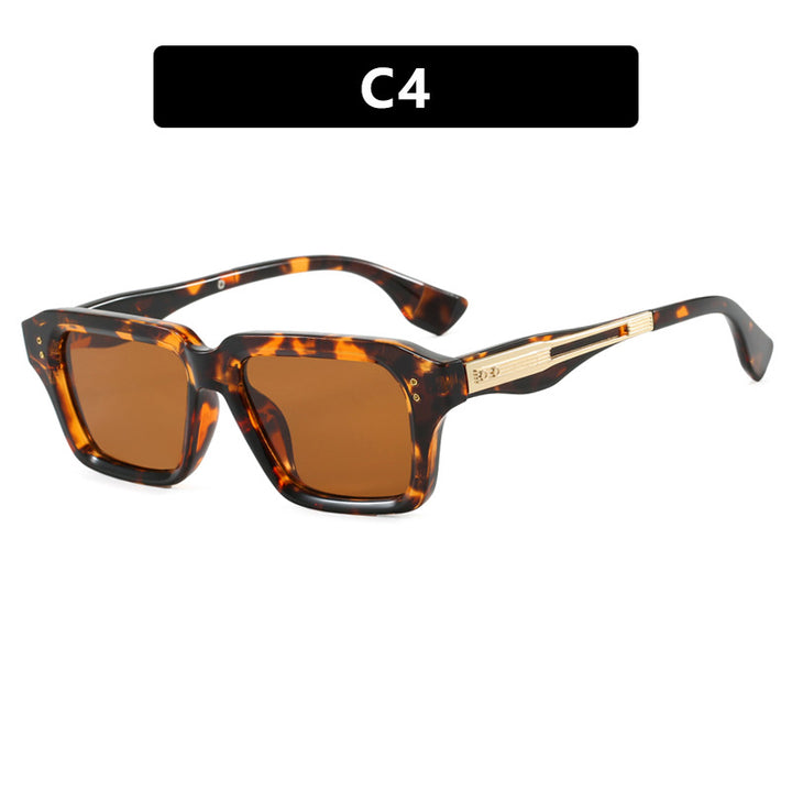 Women's Stylish Square Sunglasses with Luxurious Tortoiseshell Pattern and Durable Frame Skanto