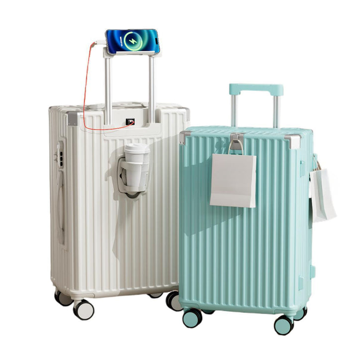 Hardtskal Trolley Med Integrert USB-port Og Innovativ Oppbevaringsplass Skanto