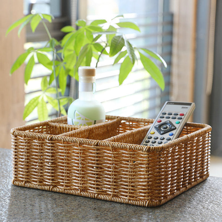 Divided Woven Storage Tray Skanto