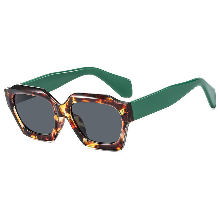 Dame trendy geometrisk solbrille med unikt design Skanto