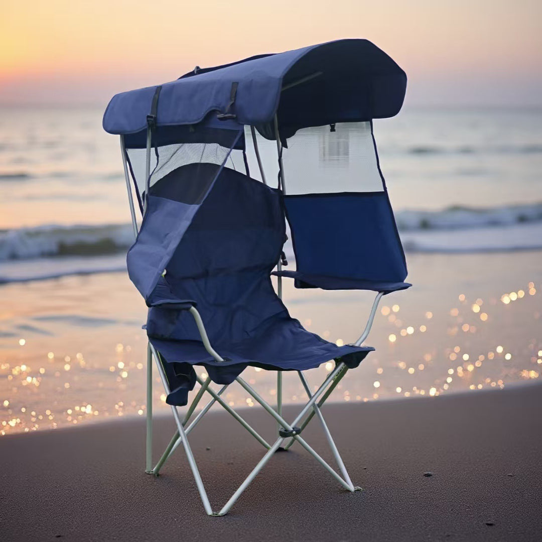 Women's Folding Sun Lounger with Canopy Skanto