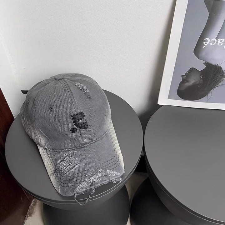 Kvinnens slitt denim baseball cap Skanto 1784084028