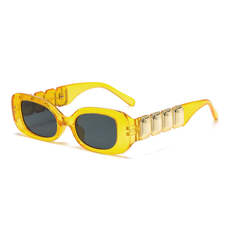 Dame mote solbrille med glamorøs ramme Skanto