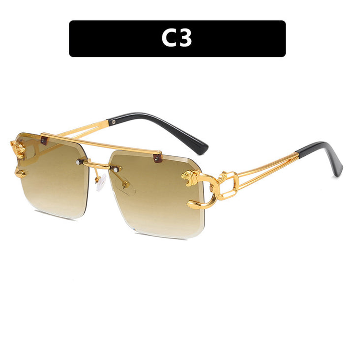 Dame kvadratisk solbrille med elegante dekorative detaljer Skanto