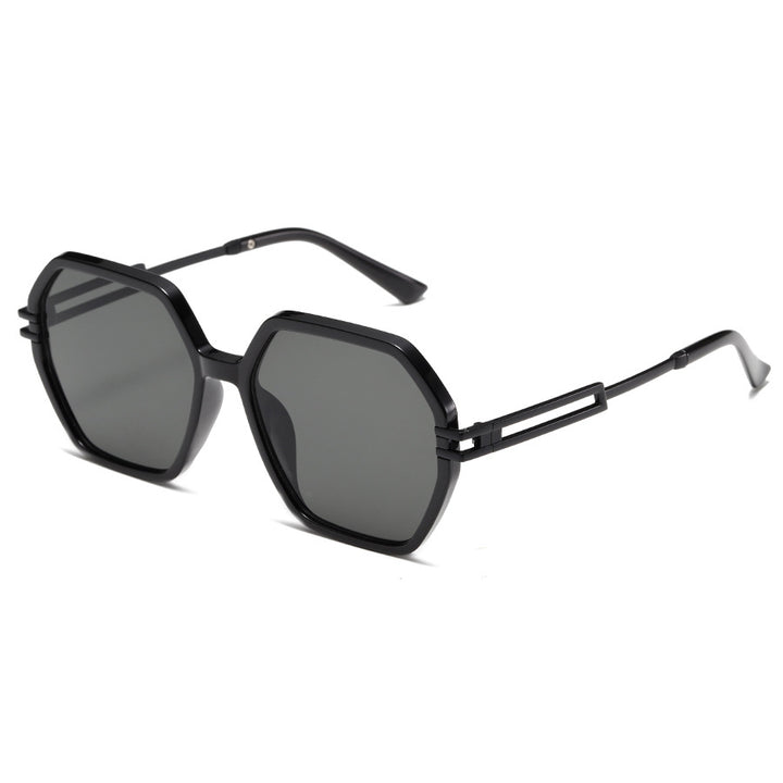 Dame moteriktig solbrille i avantgardistisk heksagon-design Skanto