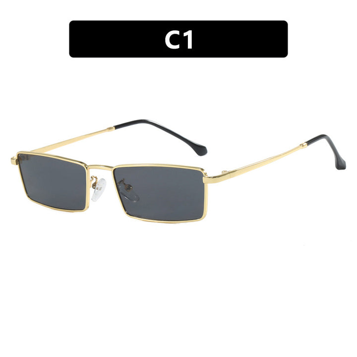 Women's square sunglasses with metal frame and comfortable nose padding Skanto