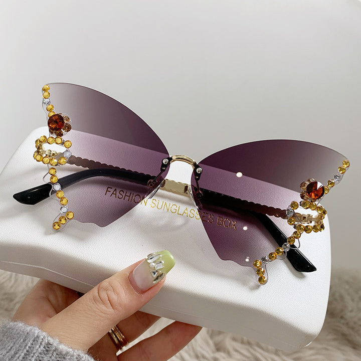 Dame ekstravagant designet solbrille Skanto