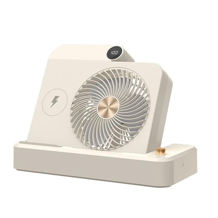 Bærbar oppladbar skrivebordsventilator Skanto