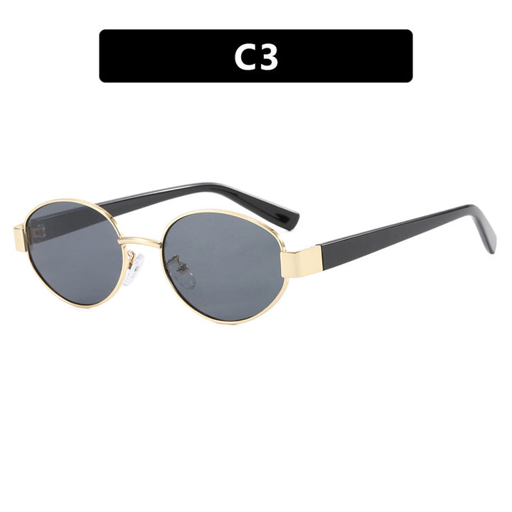 Women's fashionable sunglasses with exclusive leopard print and elegant metal frame Skanto