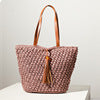 Handmade basket bag with stylish fringe details Skanto