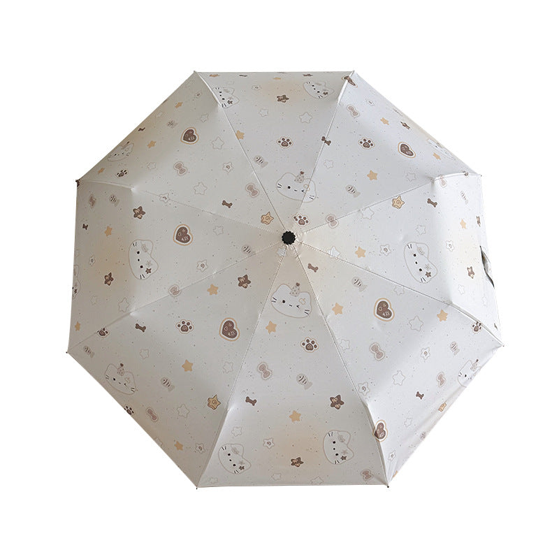 Dame Sammenleggbar paraply med sjarmerende dyrel design Skanto