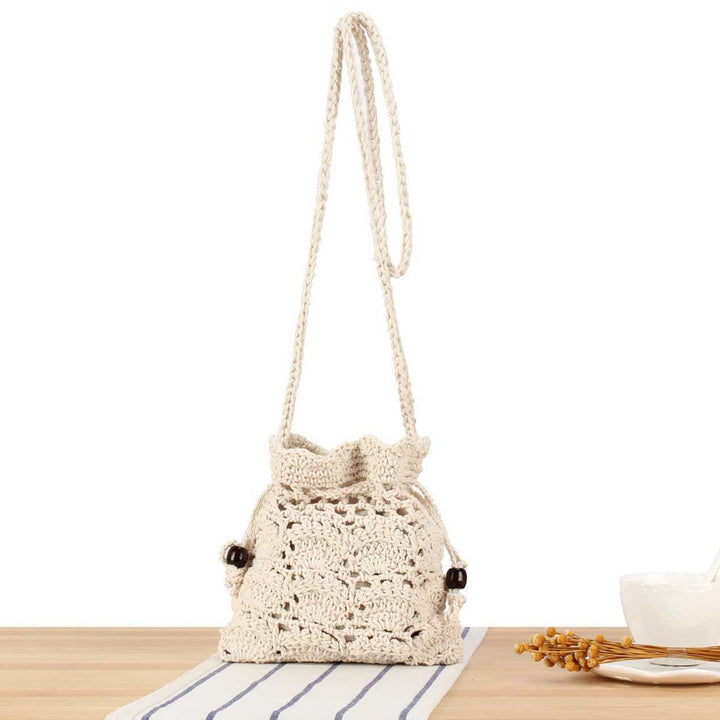 Hand-knotted tote bag with playful pattern Skanto