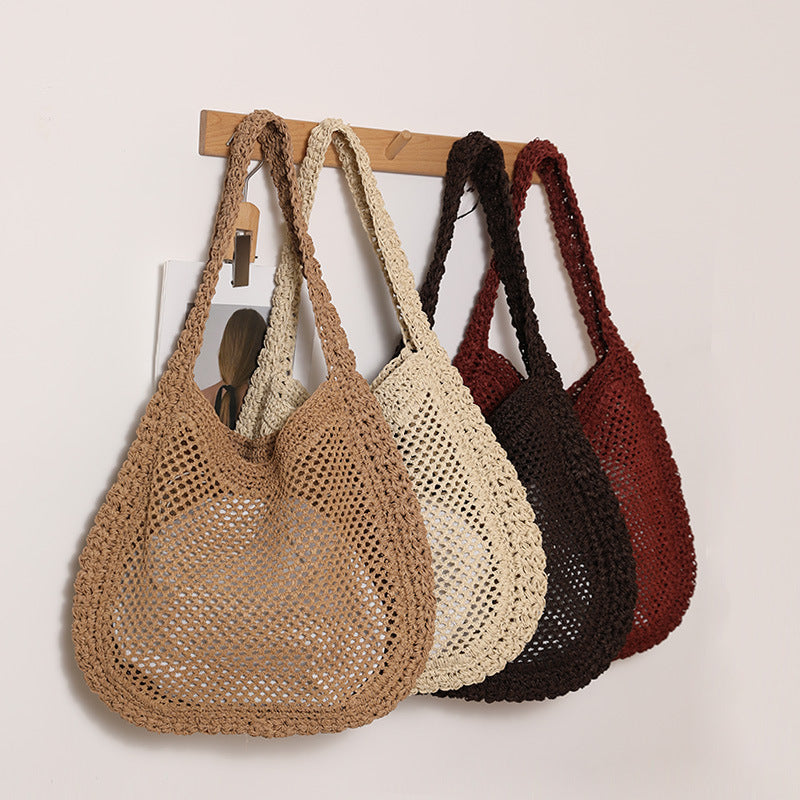 Hand-knotted net tote bag Skanto