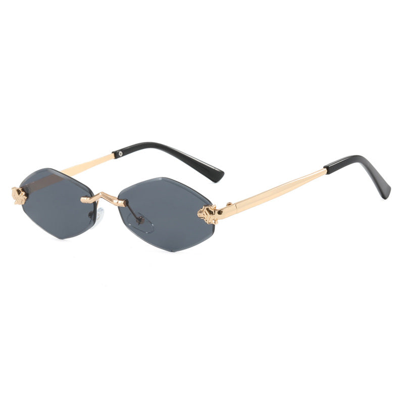 Women's geometric sunglasses with double metal frame and protective lenses Skanto