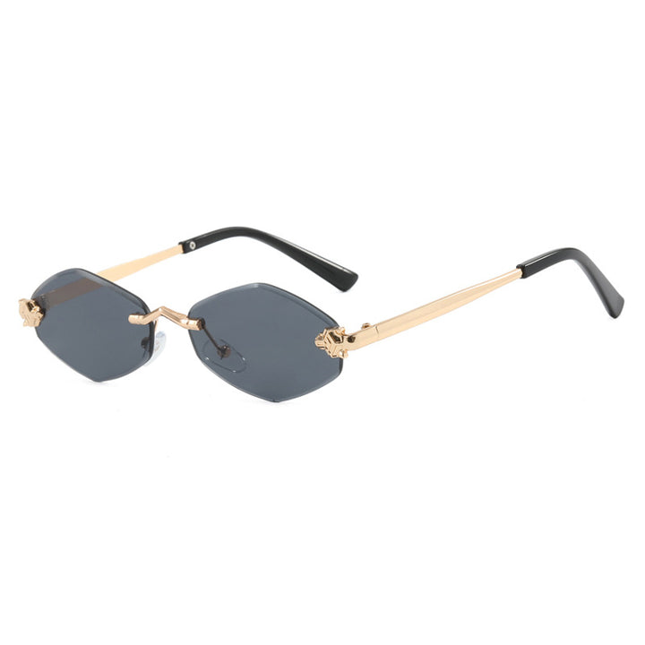 Women's geometric sunglasses with double metal frame and protective lenses Skanto