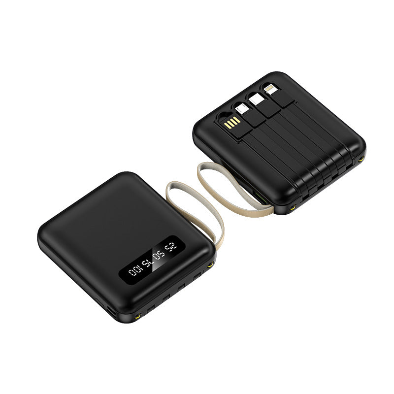 Slim Powerbank med integrerte kabler Skanto