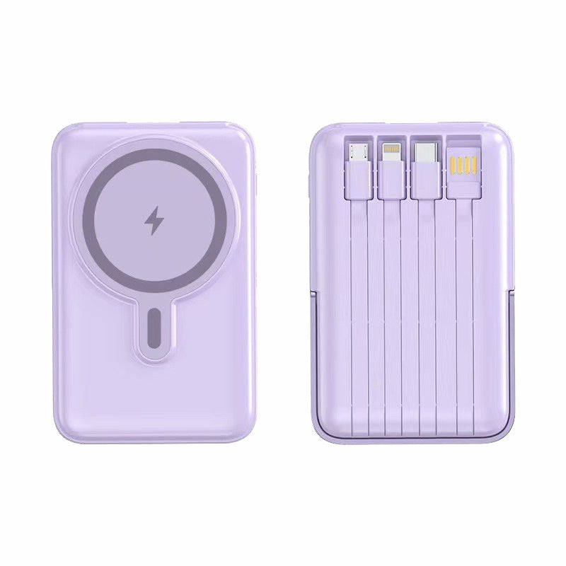 Bærbar powerbank med integrert kabelforge fra Skanto