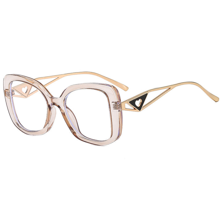 Women's fashion oversized sunglasses with luxurious heart detail Skanto