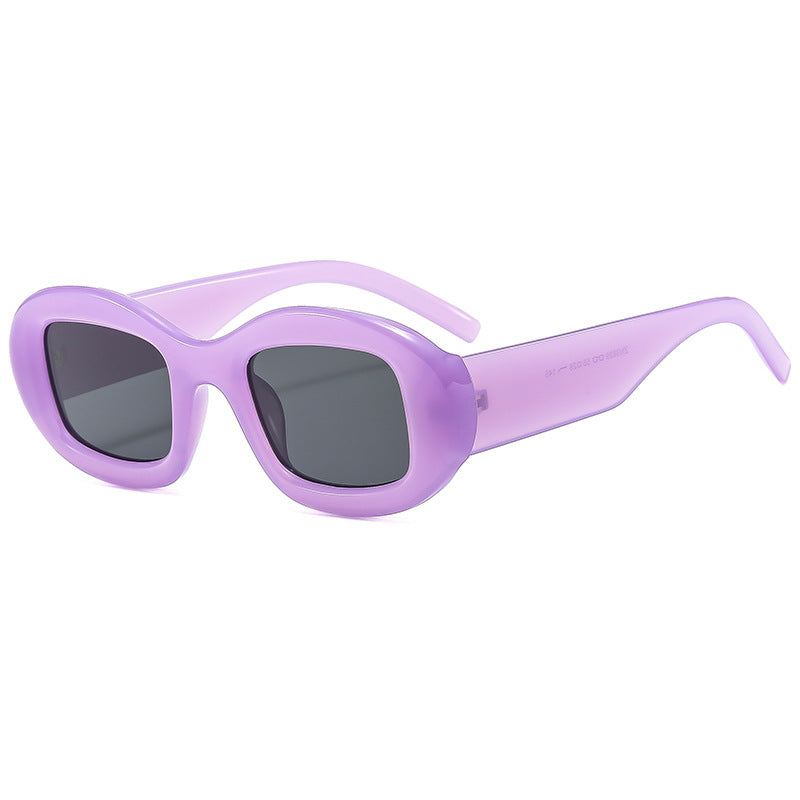 Dame Modisk solbrille med myk, buet ramme Skanto