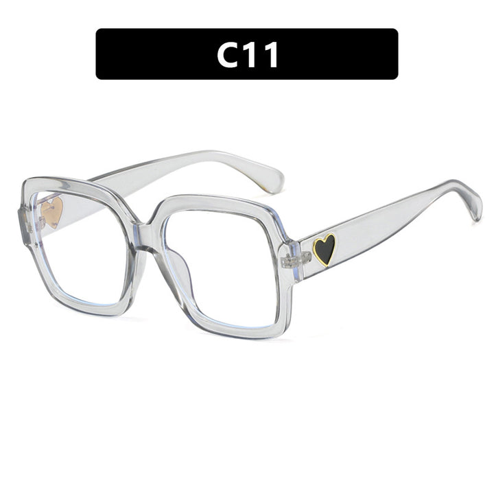 Women's square sunglasses with modern heart accent Skanto