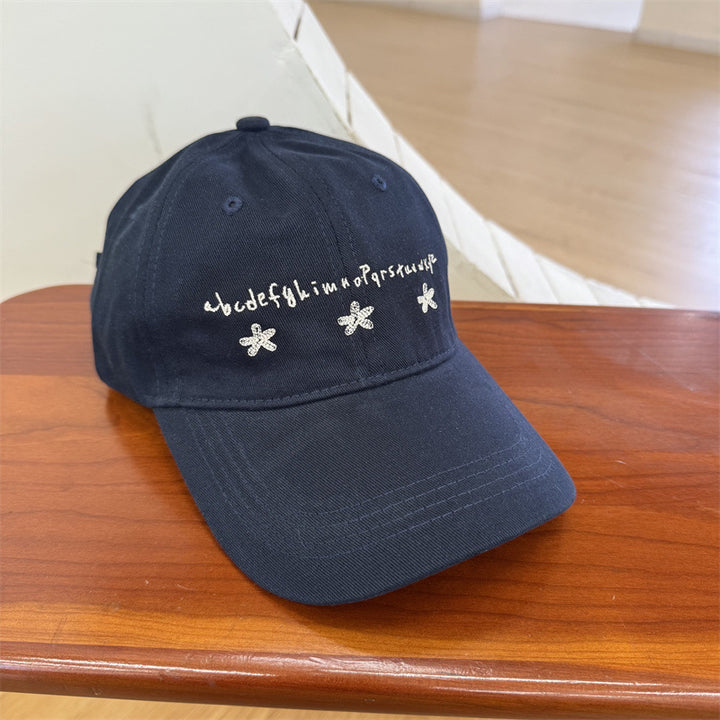 Kvinnenes Uformelle Broderte Bomulls Baseballcaps Skanto