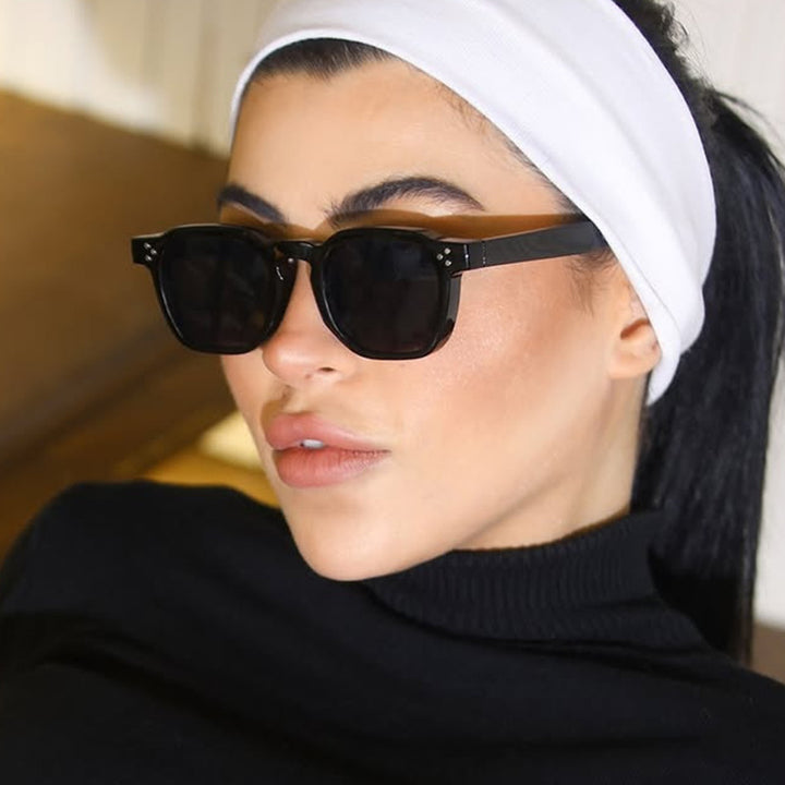 Women's fashionable sunglasses in trendy hexagonal design Skanto