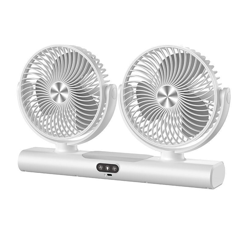 Dual-Head Oppladbar Skrivebordsvifte Skanto