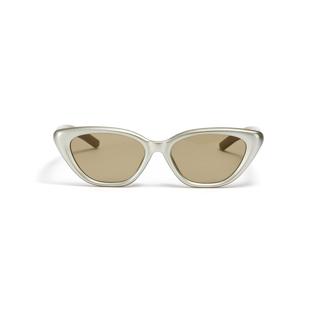 Dame Cat-Eye solbriller med gjennomsiktig design Skanto