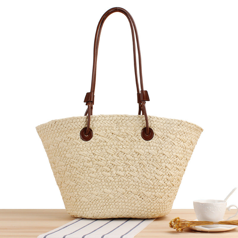 Beach Bag with Elegant Leather Straps Skanto