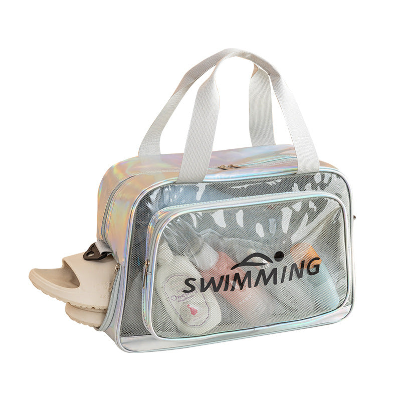 Transparent swim bag with separate wet compartment Skanto