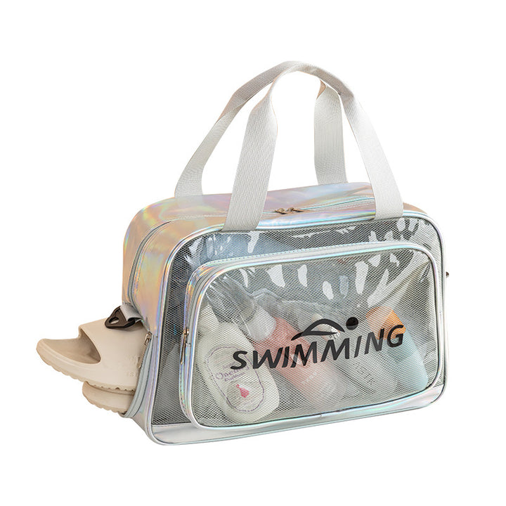 Transparent swim bag with separate wet compartment Skanto