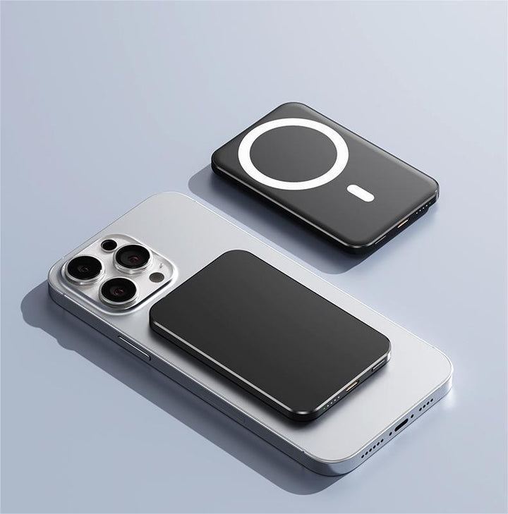Magnetisk Qi Powerbank med hurtigladefunksjon Skanto
