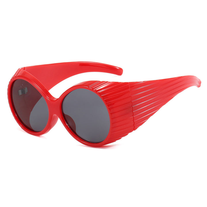 Women's extravagant sunglasses with curved frame Skanto