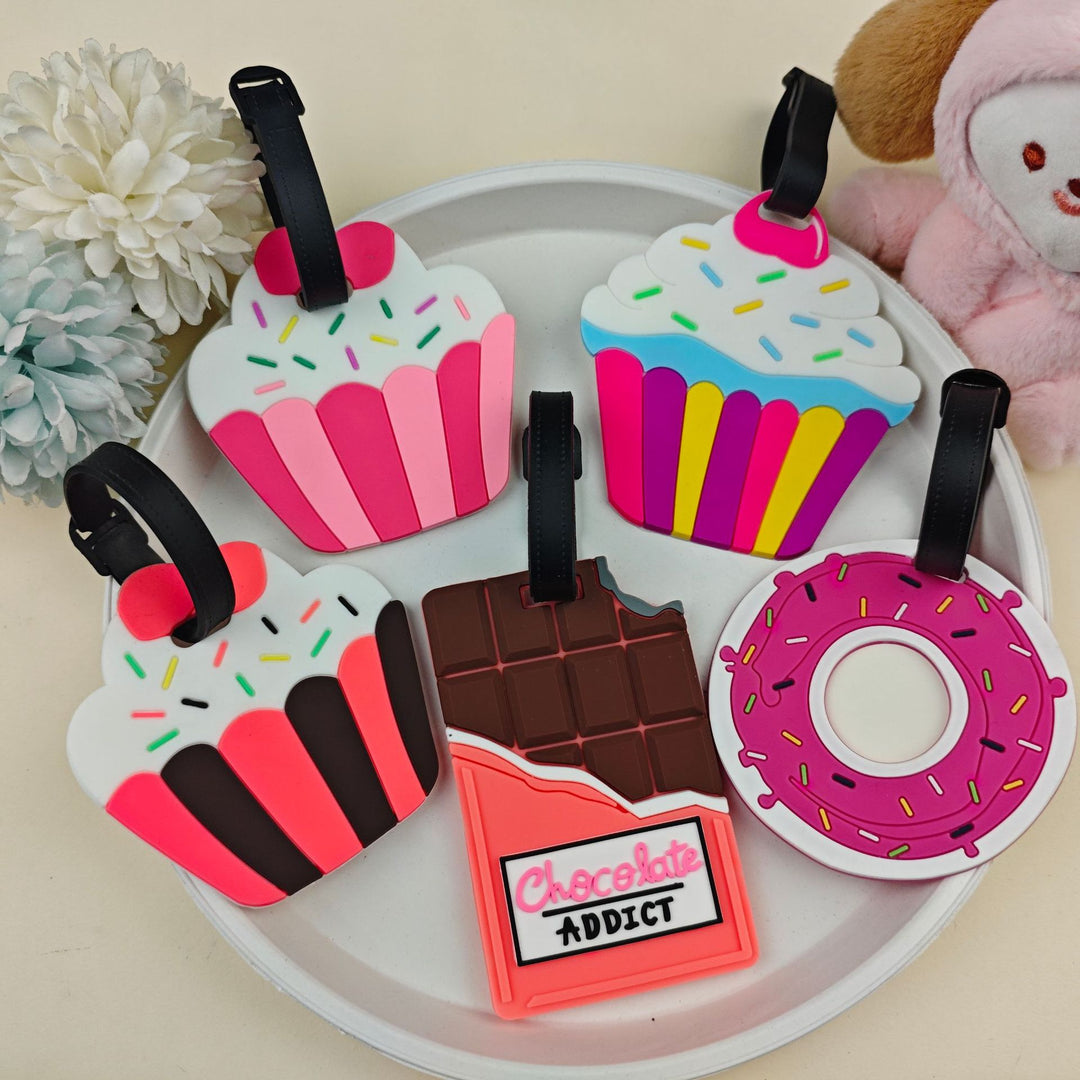 Unisex bagasjetag i cupcake-design Skanto