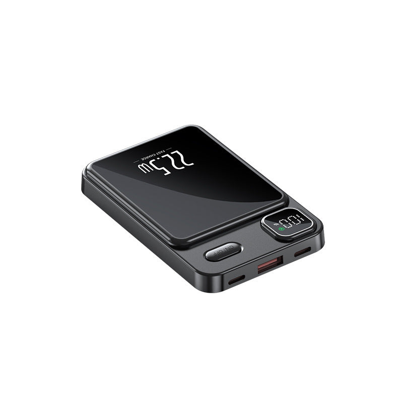 Bærbar powerbank med trådløs ladefunksjon og digital effektvisning Skanto