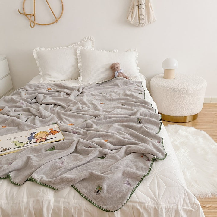 Unisex Myk Snuggle Teppe med Unik Dyremønster Skanto