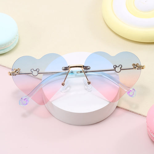 Dame hjerteformet solbrille med speilende linser Skanto