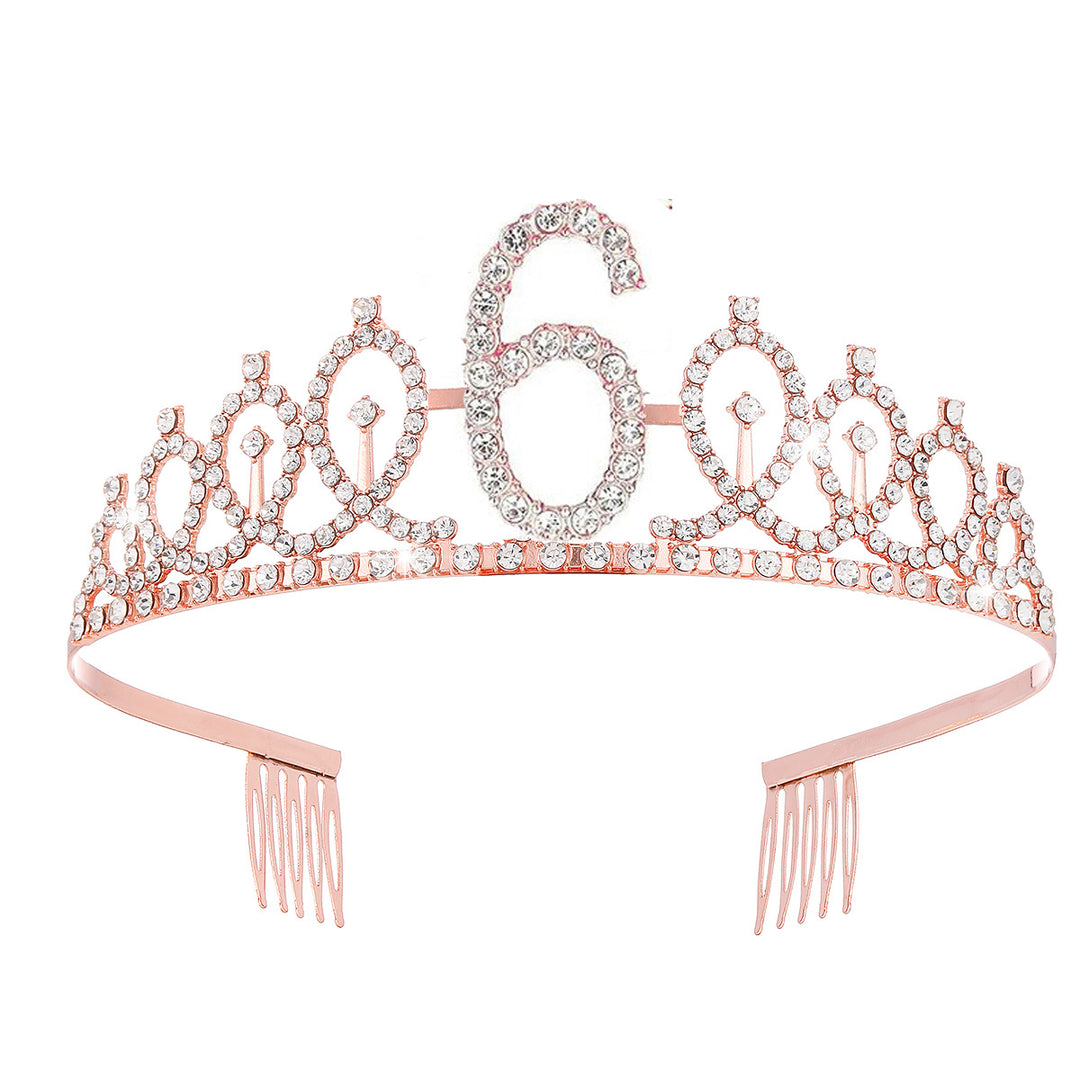 Damer krystall dekorert tiara med elegant design Skanto
