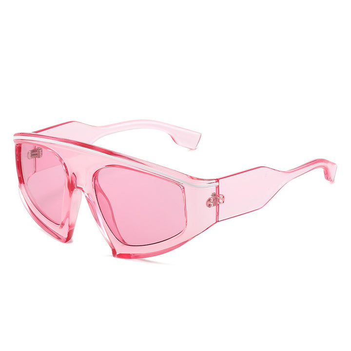 Dame sporty solbriller med stilige rammer og store linser Skanto