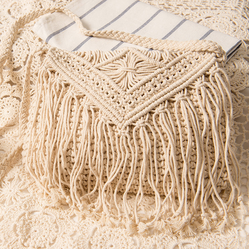 Hand-knotted Macrame Crossbody Bag Skanto