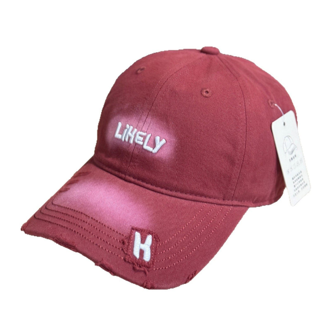 Kvinne Slitt Brodert Baseball Caps Skanto