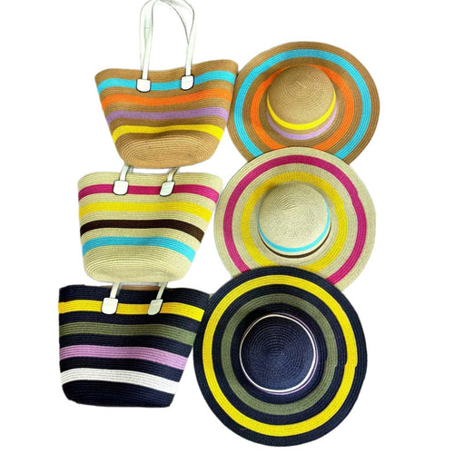 Strandbag med matchende solhatt Skanto