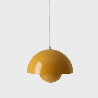 Skandinavisk pendellampe – Elegant, en-armet, halvsirkelformet lampe for stue og soverom
