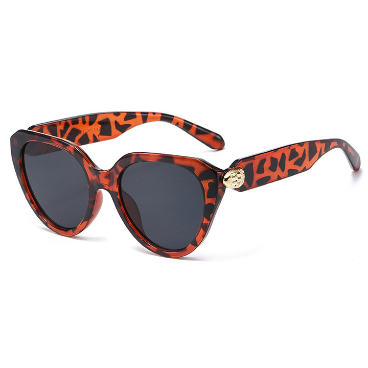 Women's Cat-Eye Sunglasses with Golden Details and Protective UV Filter Skanto
